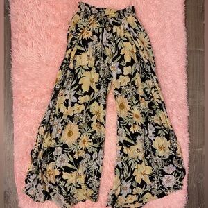 Billabong Floral Wandering Soul 2 Flowy Beach Pants w Slit